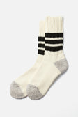 RoToTo Coarse Ribbed Old School Socks / Black