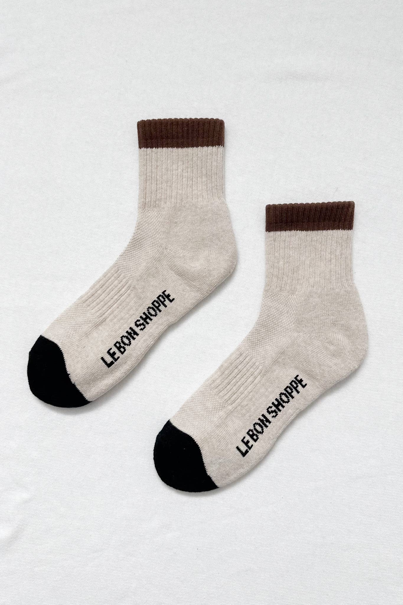 Le Bon Shoppe - Color Block Girlfriend Socks / Black Coffee