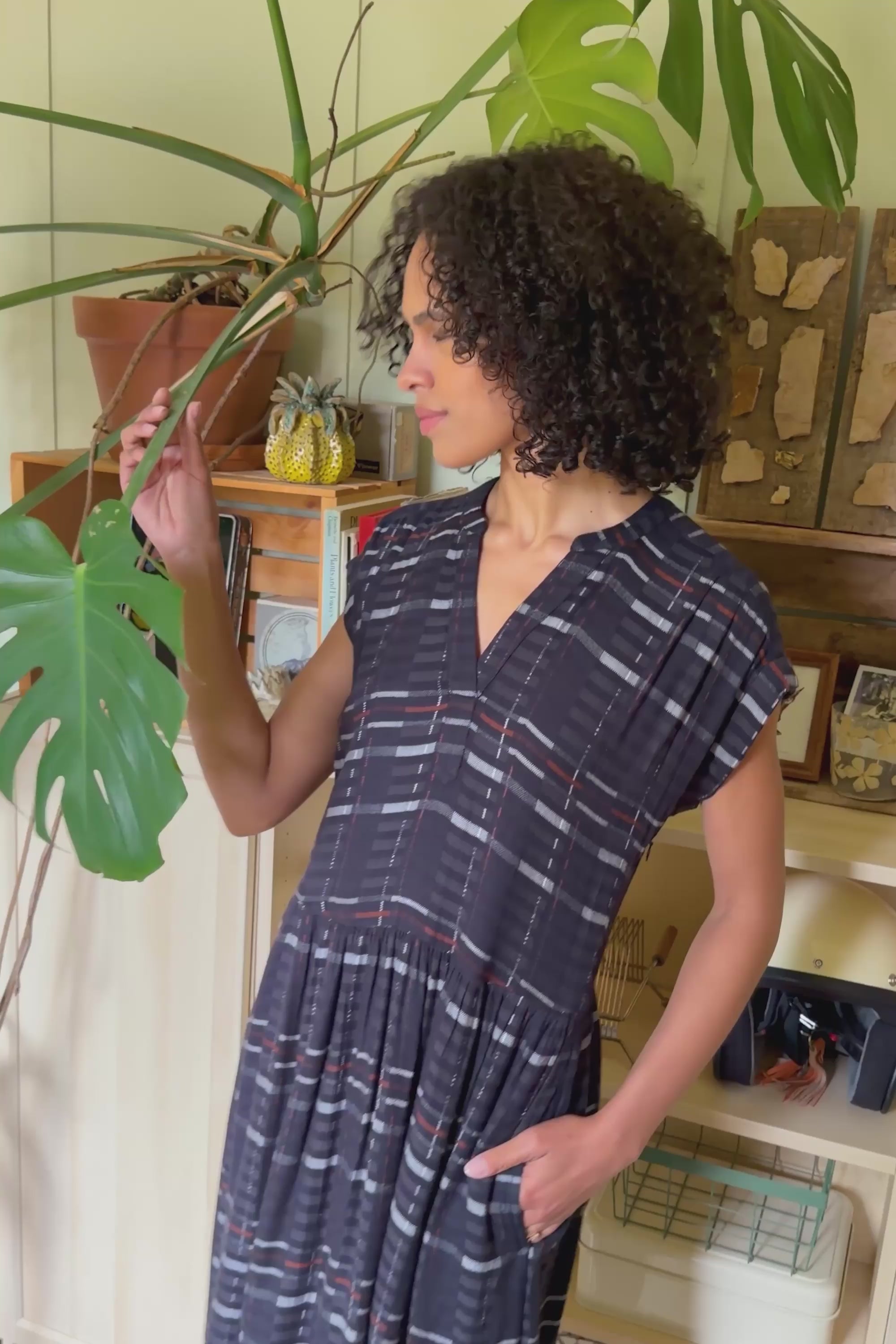 Ira Dress / Nightfall Stripe