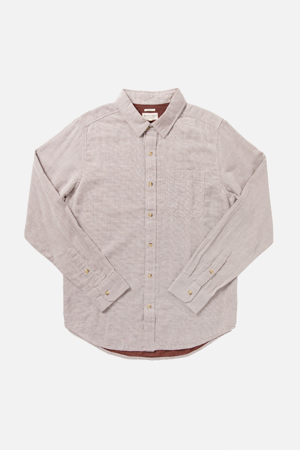 Jude Shirt / Burgundy Stripe Doublecloth
