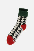 RoToTo Comfy Room Sankaku Socks / Green Black Red