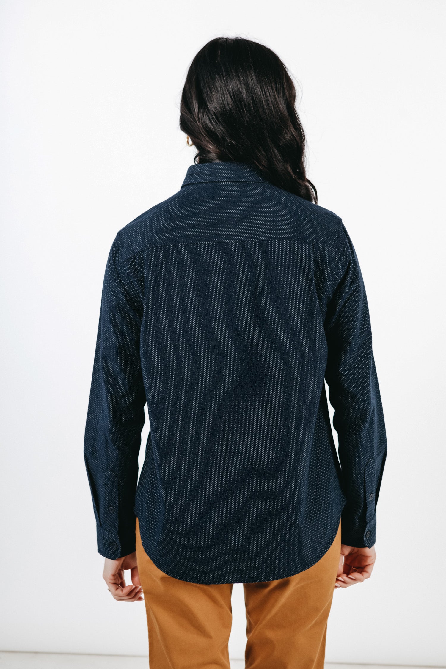 Gene Utility Shirt / Navy Dobby