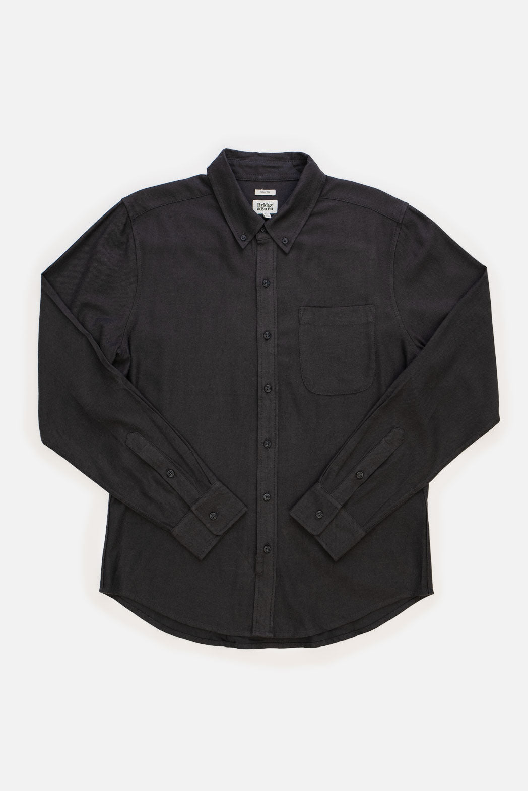 Sutton Slim Shirt / Charcoal Twill