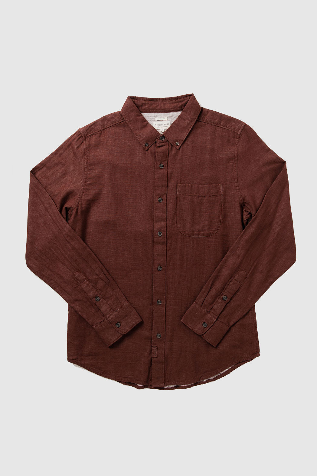 Sutton Slim Shirt / Burgundy Doublecloth