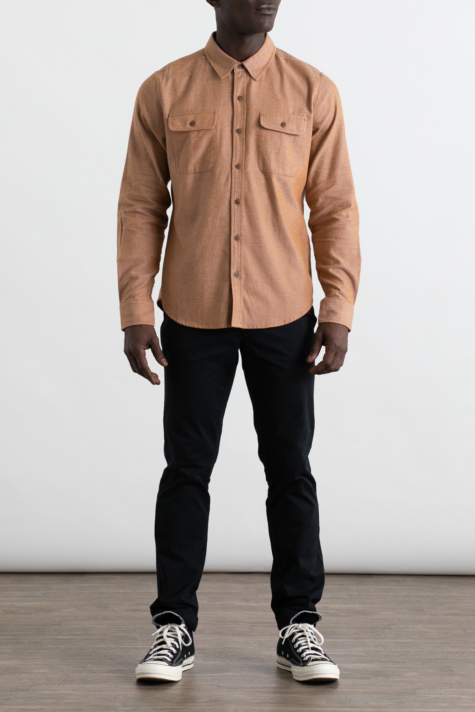 Cole Slim Shirt / Copper Melange
