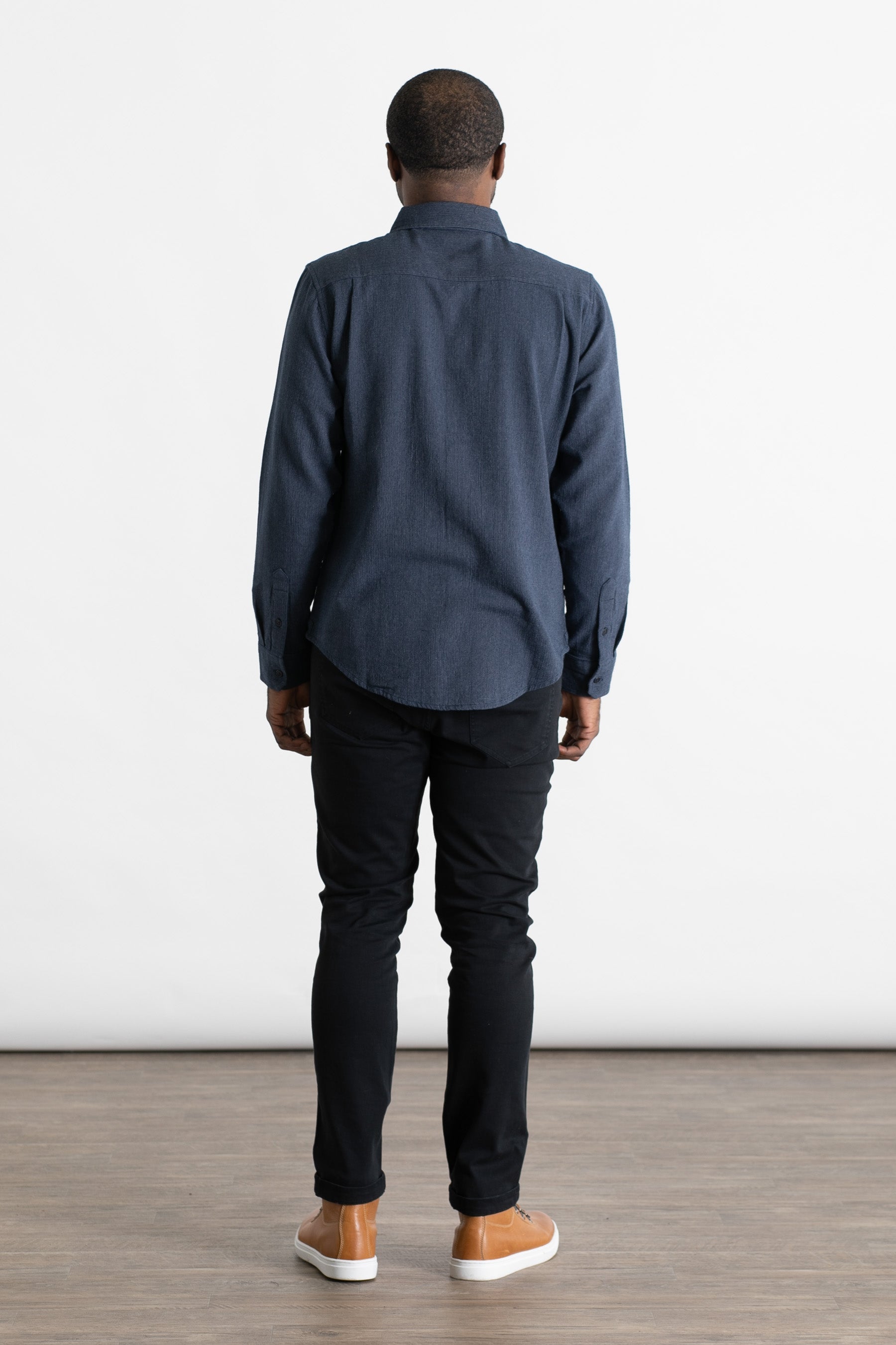 Jude Shirt / Navy Chevron