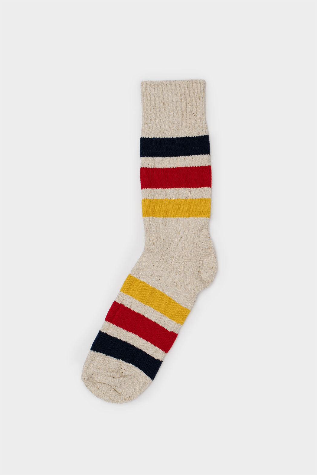 RoToTo Park Stripe Crew Socks / Ivory