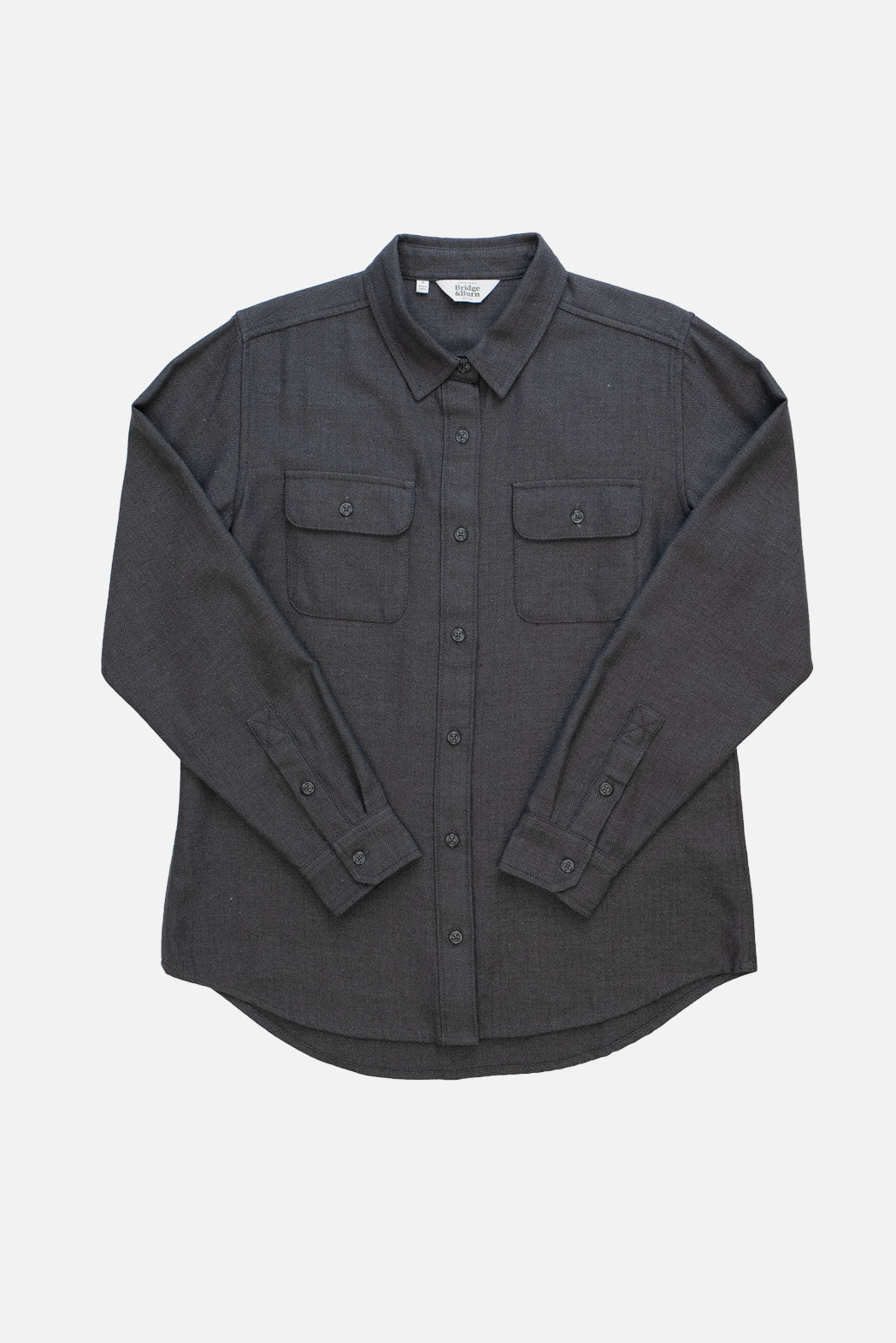 Lenon Shirt / Charcoal Herringbone