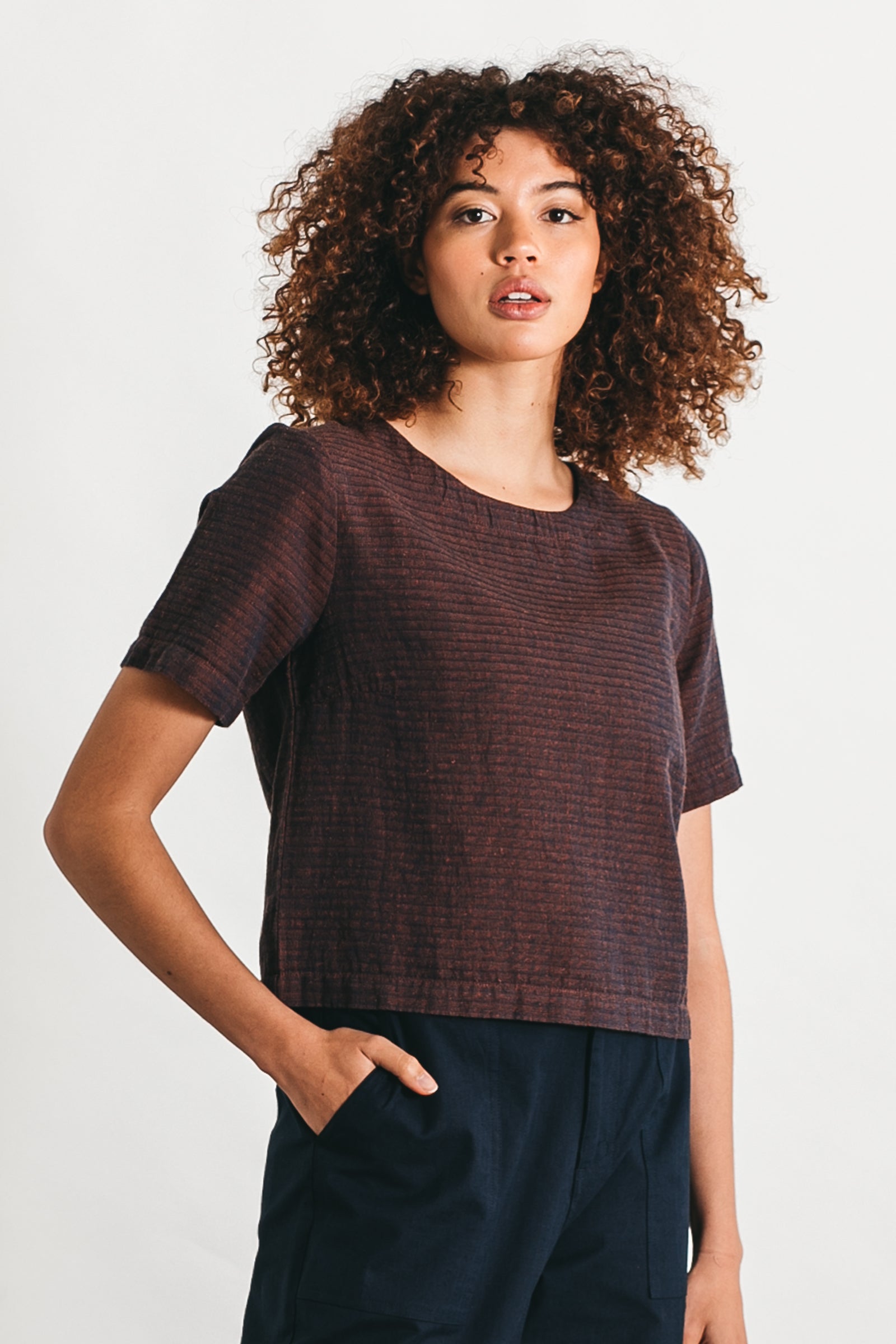 Leona Shirt / Subtle Stripe