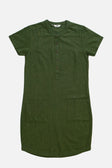 Mariam Shift Dress / Olive Space Dye