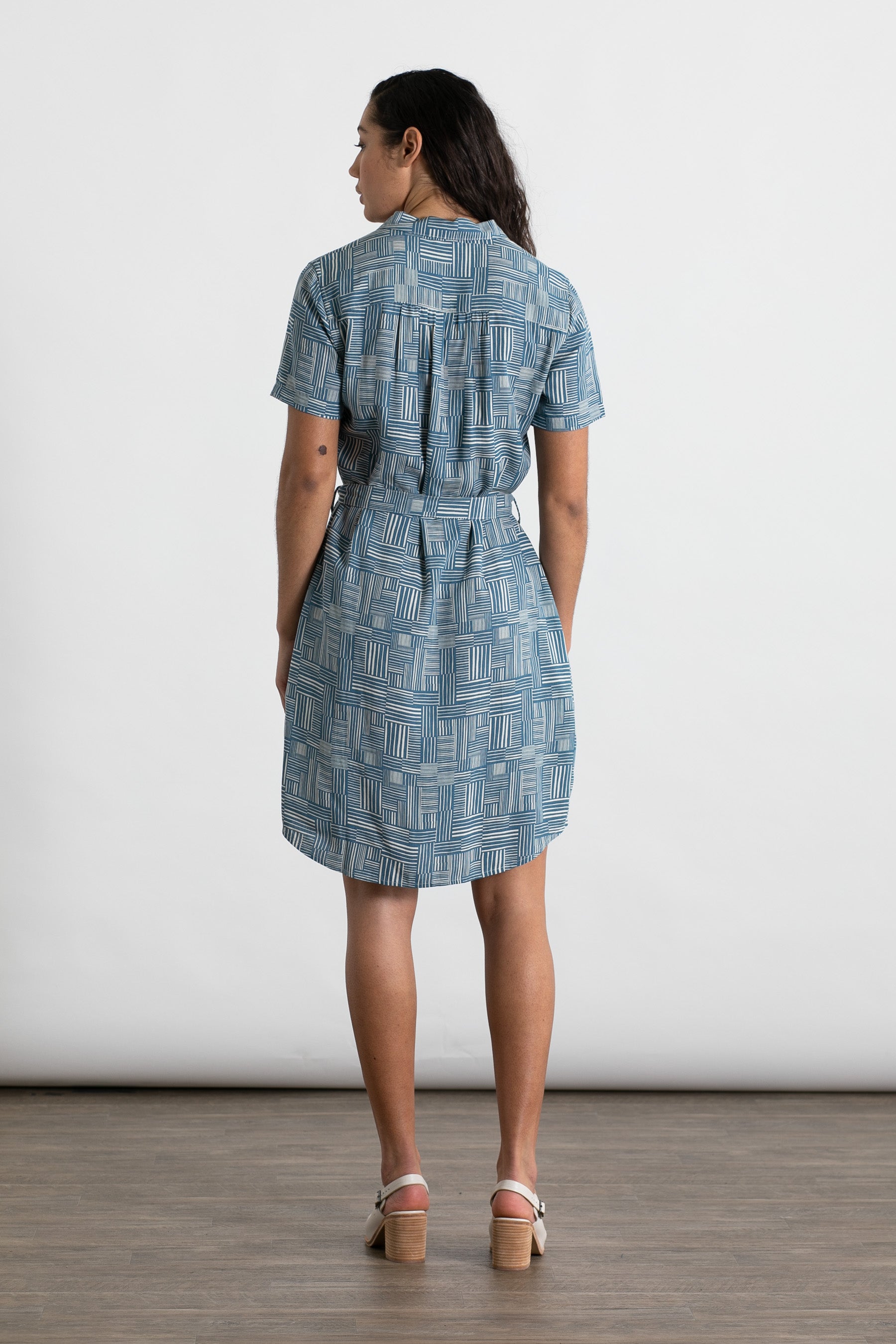 Sofia Shirt Dress / Patchwork Print