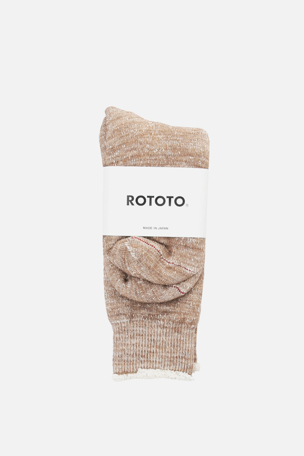 RoToTo Double Face Crew Socks / Camel